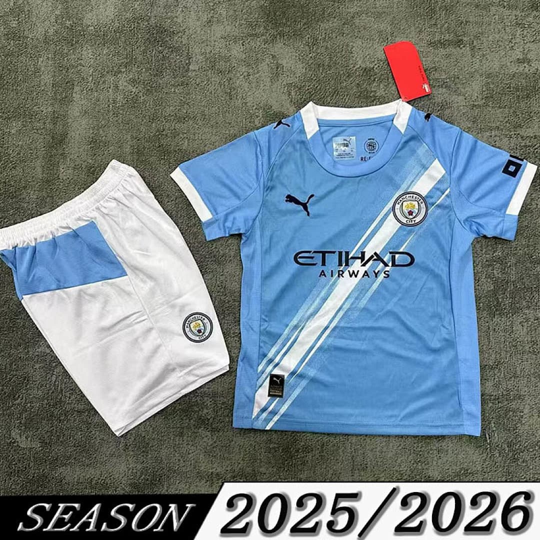 Camisola Manchester City Infantil Home 2025/26 — Manchester City