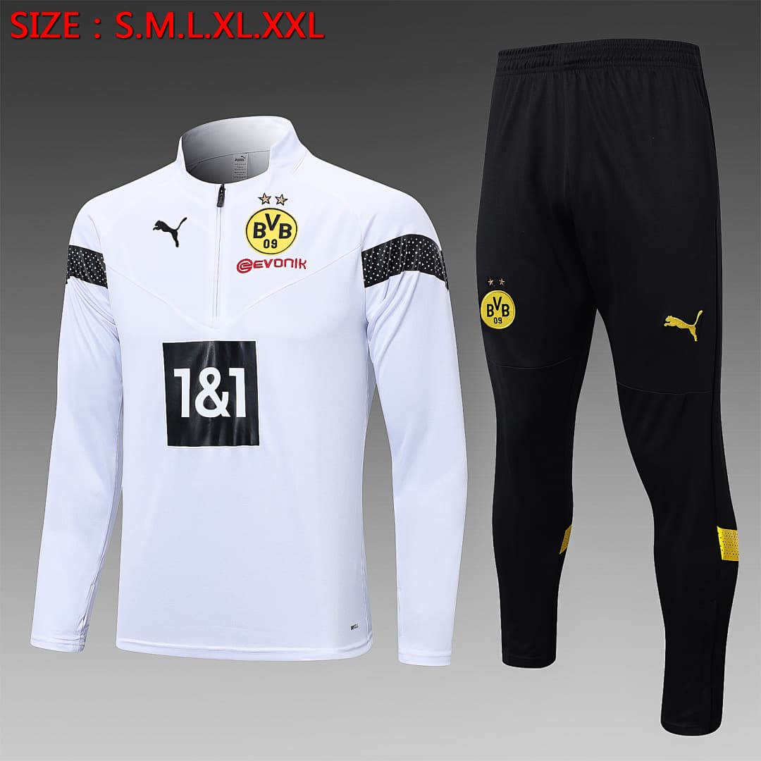 Fato de Treino Borussia Dortmund Manga Longa 2026/27 — Branco