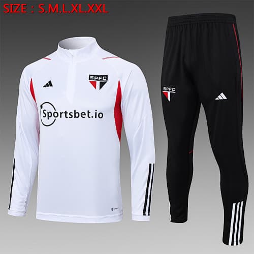 Fato de Treino Sao Paulo Manga Longa 2026/27 — Branco