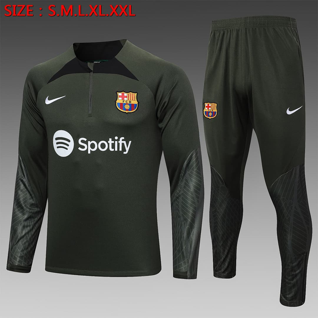 Fato de Treino Barcelona Manga Longa 2026/27 — Verde Escuro
