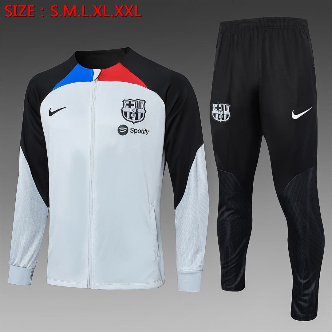 Casaco Barcelona 2026/27 — Cinza Claro