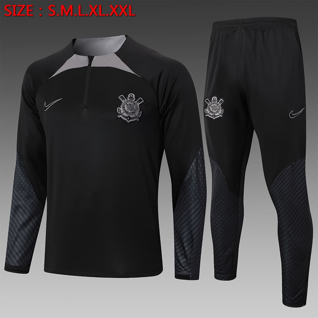 Fato de Treino Corinthians Manga Longa 2026/27 — Preto