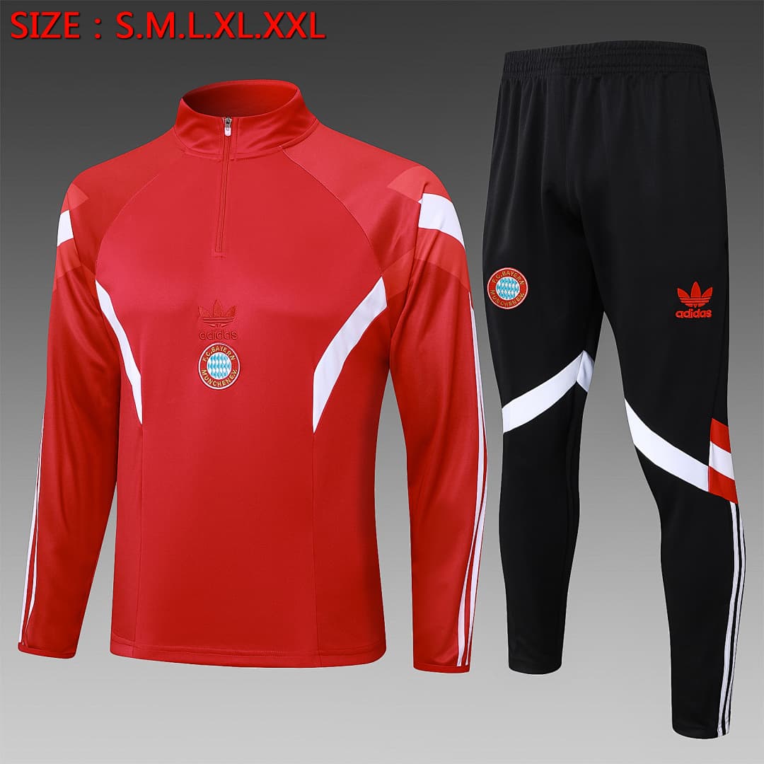 Fato de Treino Bayern Munich Manga Longa 2026/27 — Vermelho
