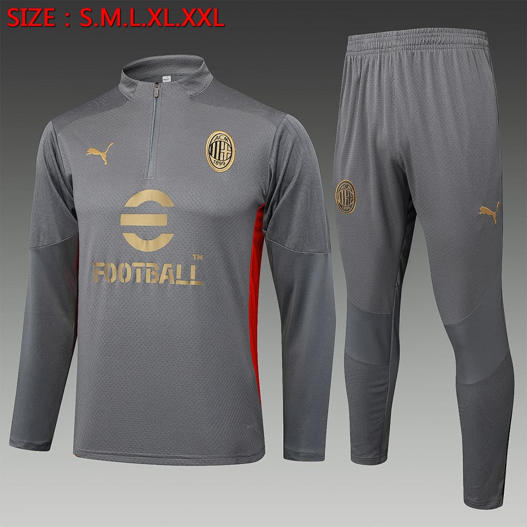 Fato de Treino AC Milan Manga Longa 2026/27 — Cinza
