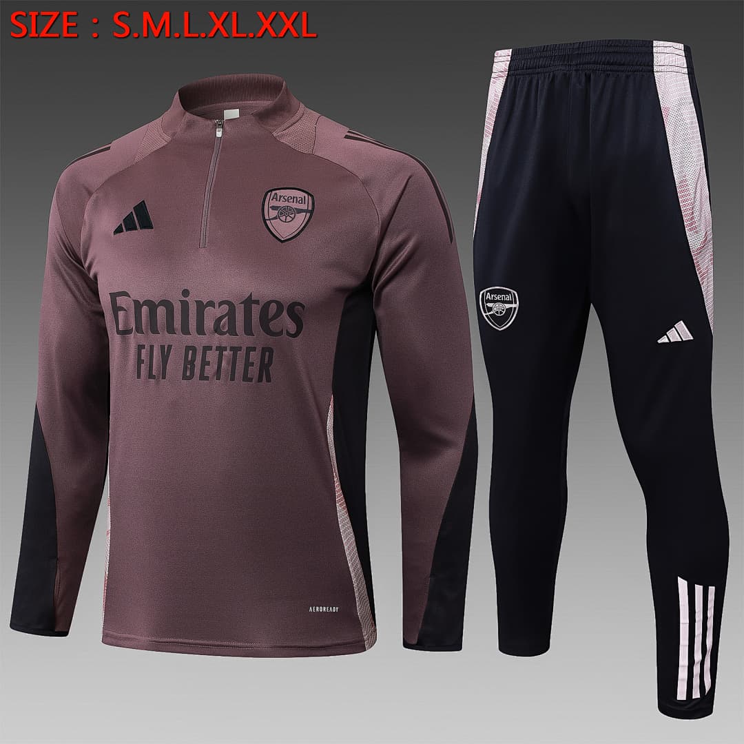 Fato de Treino Arsenal Manga Longa 2026/27 — Cinza Roxo