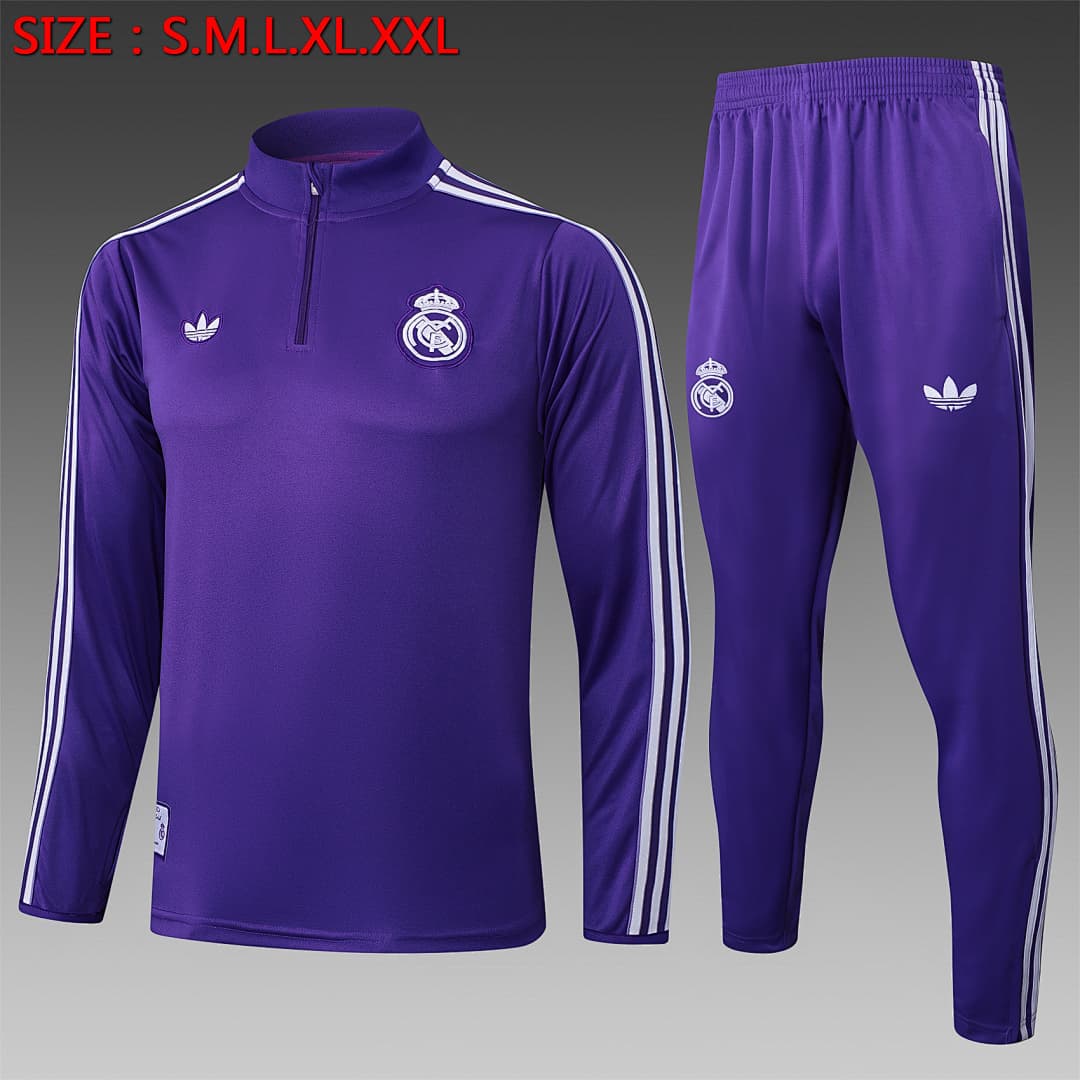 Fato de Treino Real Madrid Manga Longa 2026/27 — Roxo