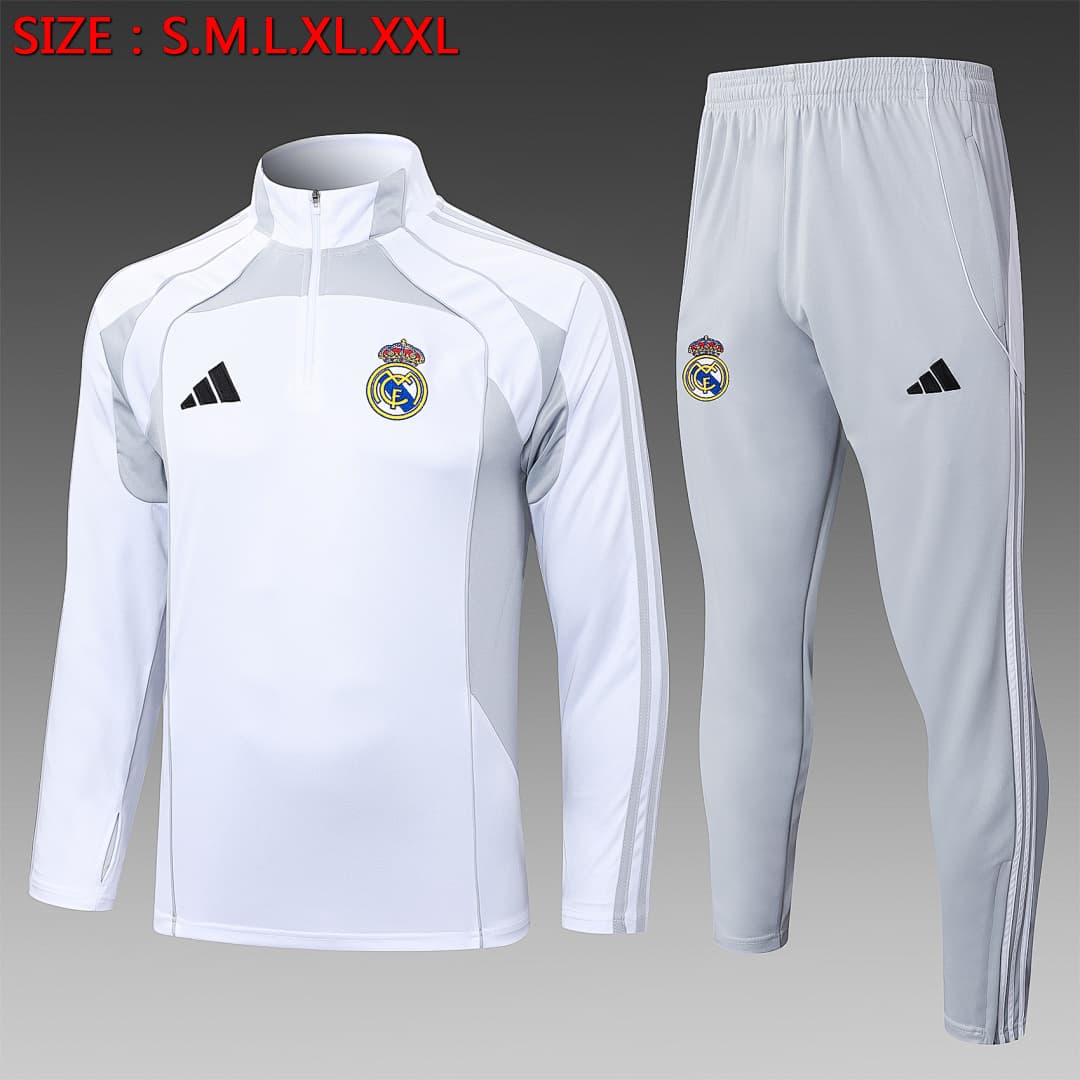 Fato de Treino Real Madrid Manga Longa 2026/27 — Cinza