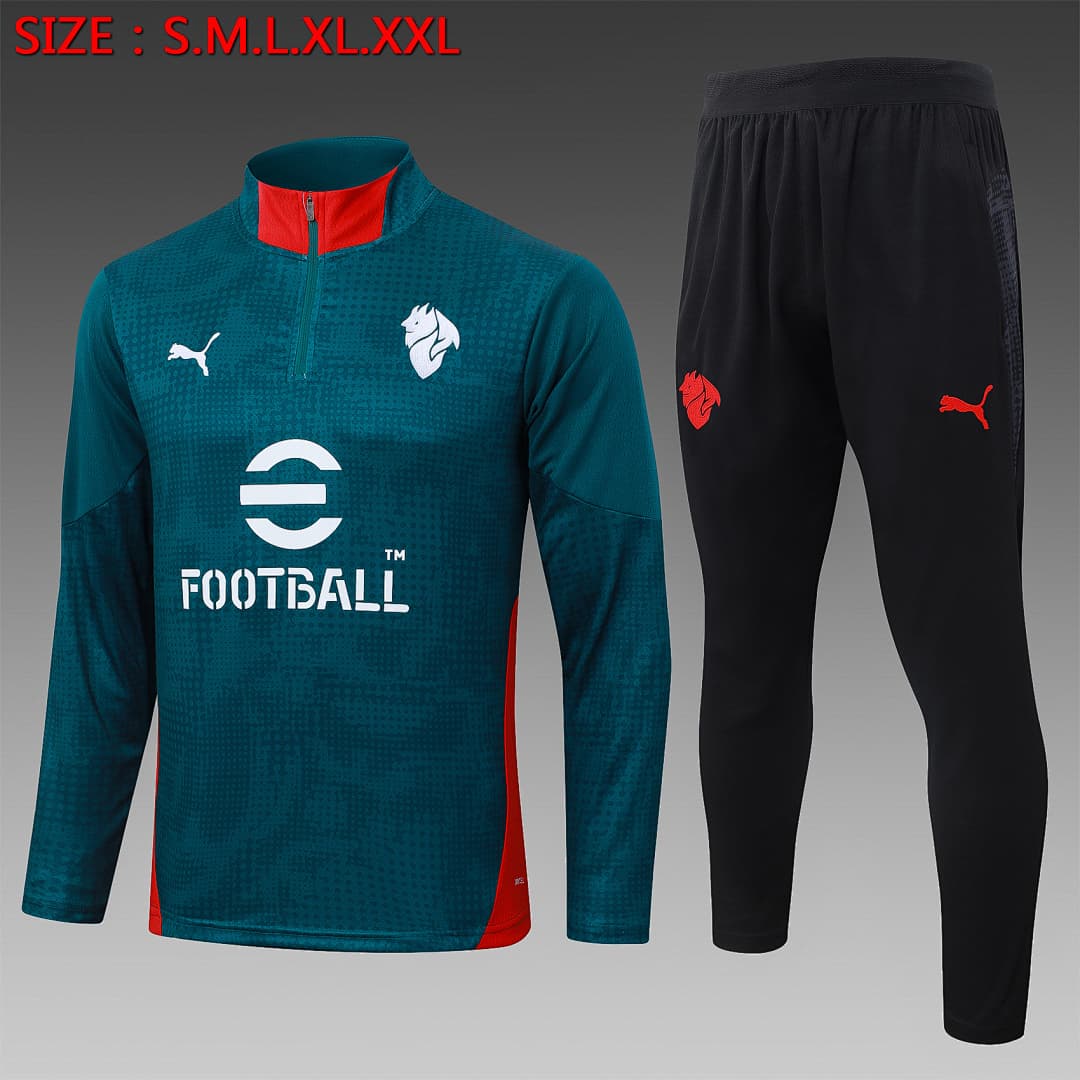 Fato de Treino AC Milan Manga Longa 2026/27 — Verde Escuro