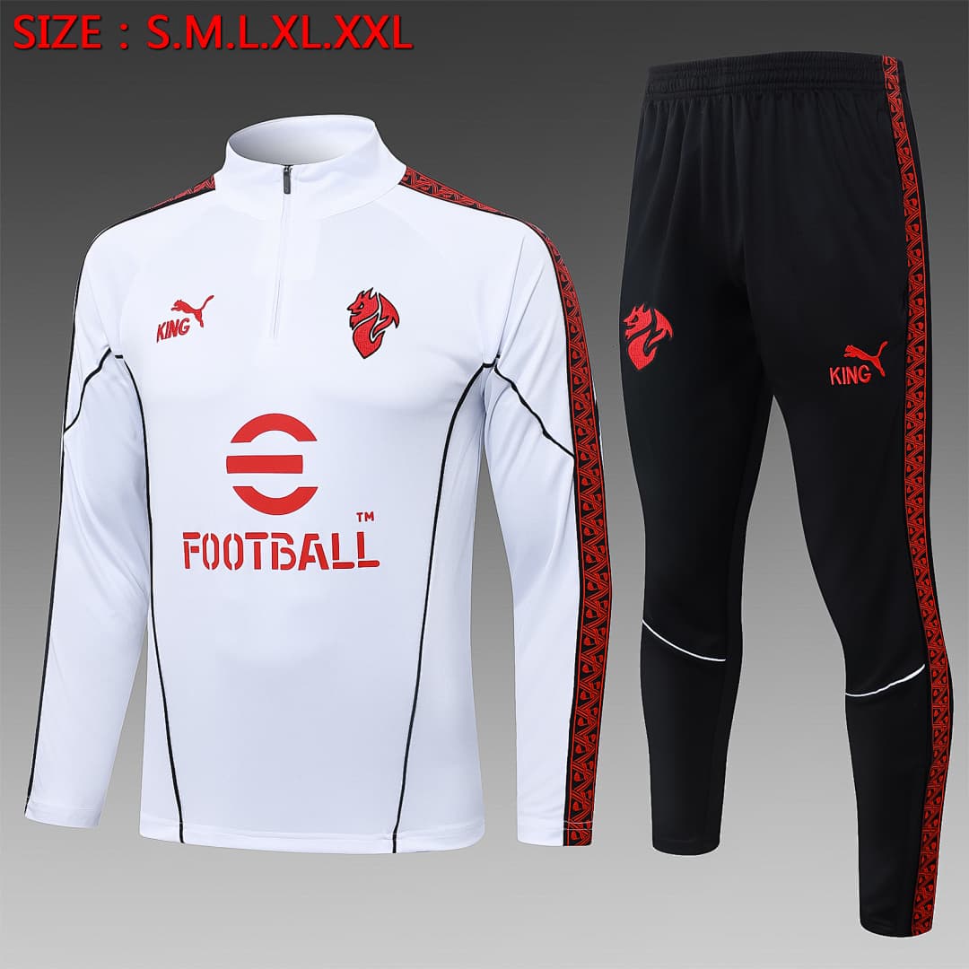 Fato de Treino AC Milan Manga Longa 2026/27 — Branco