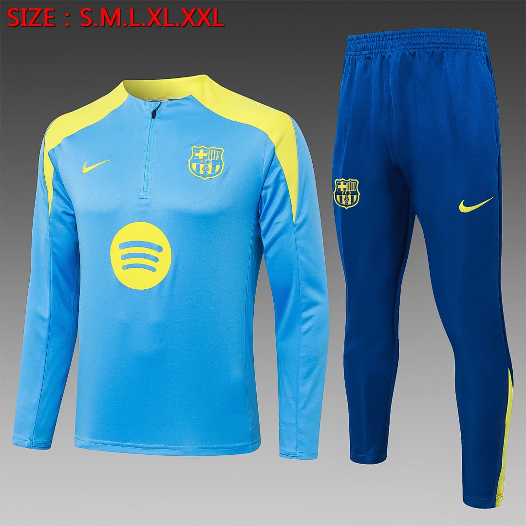 Fato de Treino Barcelona Manga Longa 2026/27 — Azul Claro