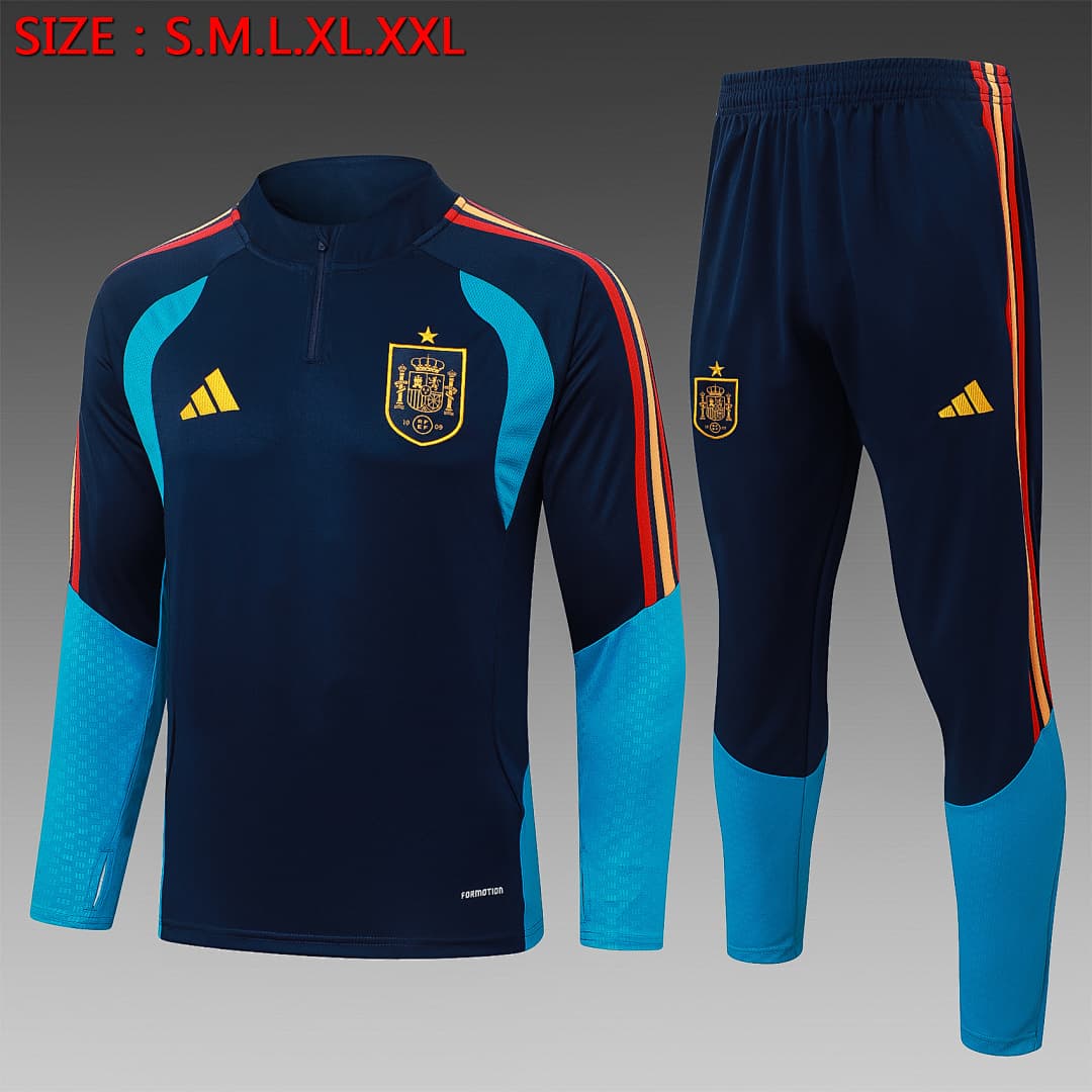 Fato de Treino Seleção da Espanha Manga Longa 2026/27 — Azul Royal
