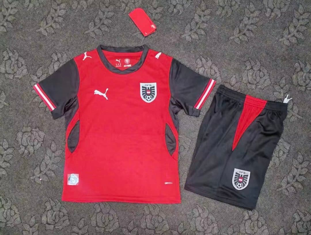 Kit Infantil Seleção da Áustria Home 2026/27 — Seleção da Áustria