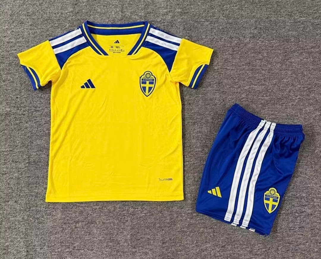 Kit Infantil Seleção da Suécia Home 2026/27 — Seleção Suécia