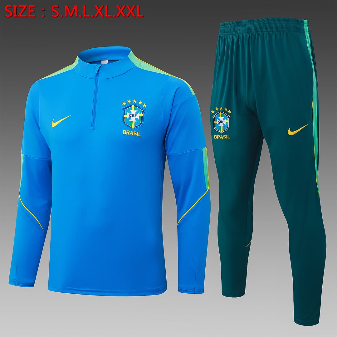 Fato de Treino Seleção do Brasil Manga Longa 2026/27 — Ciano