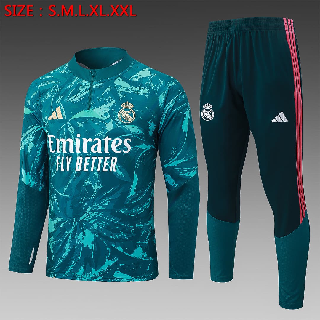 Fato de Treino Real Madrid Manga Longa 2026/27 — Verde Escuro