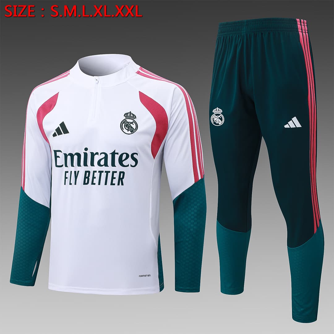 Fato de Treino Real Madrid Manga Longa 2026/27 — Branco