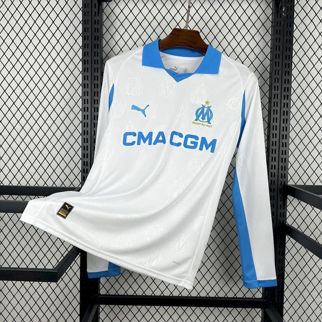 Camisa Olympique de Marseille Manga Longa Home 2025/26