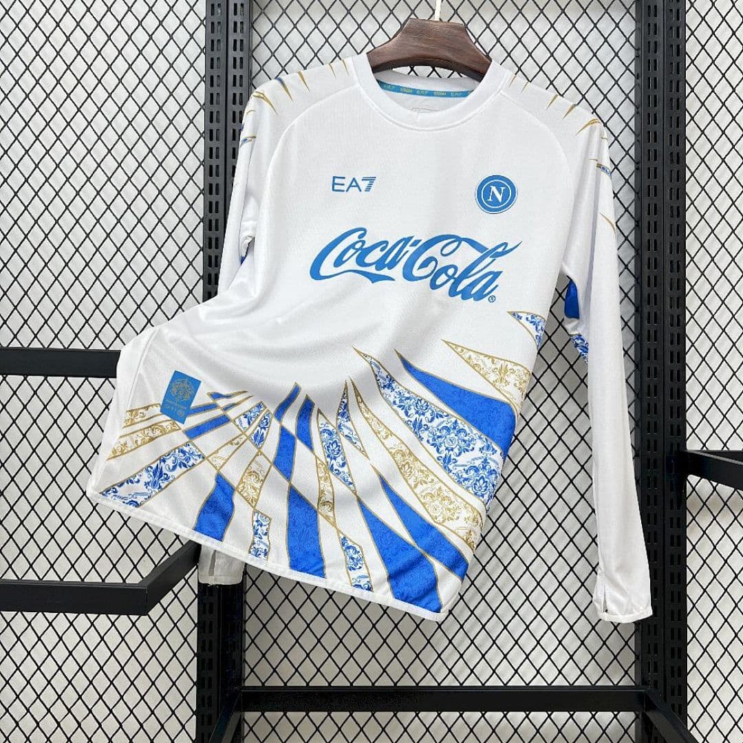 Camisa Napoli Home 2025/26 Manga Longa
