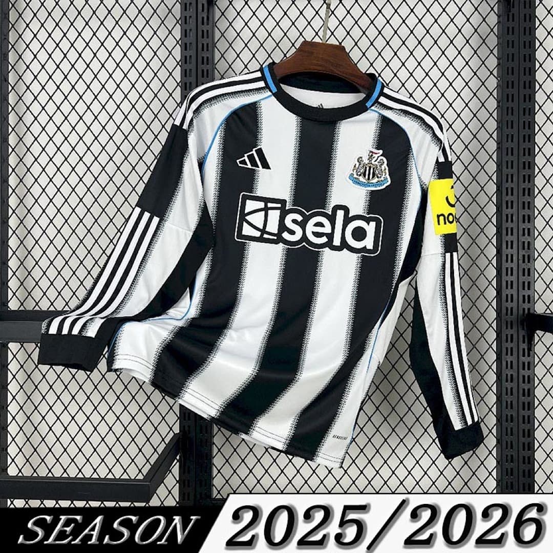 Camisa Newcastle United Home 2025/26 Manga Longa