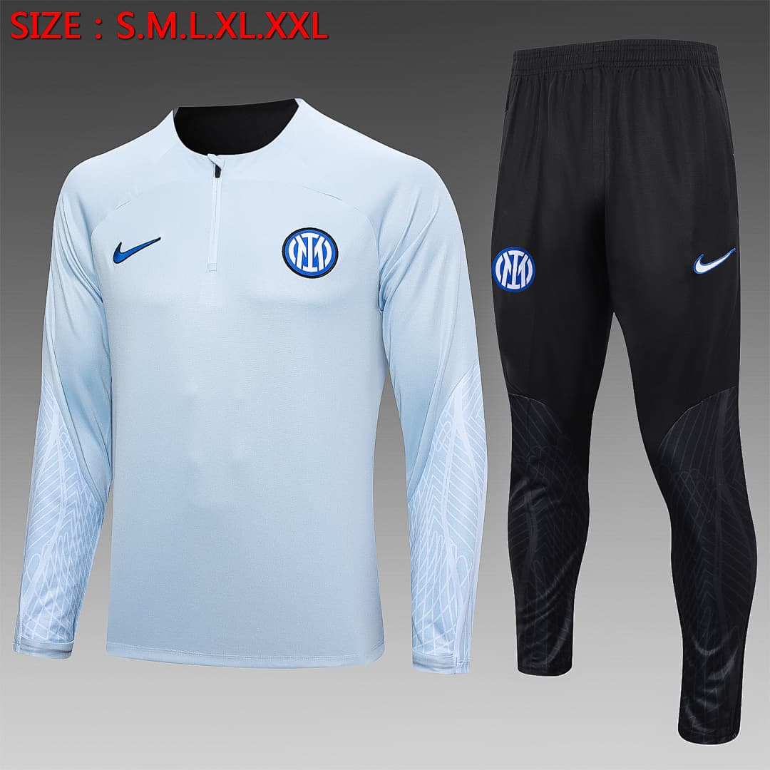 Fato de Treino Inter Milan Manga Longa 2026/27 — Cinza Claro