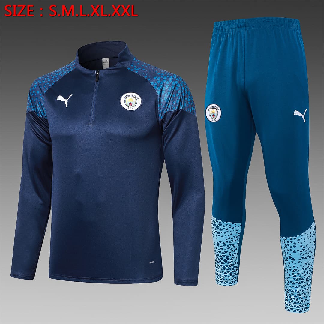 Fato de Treino Manchester City Manga Longa 2026/27 — Azul Royal