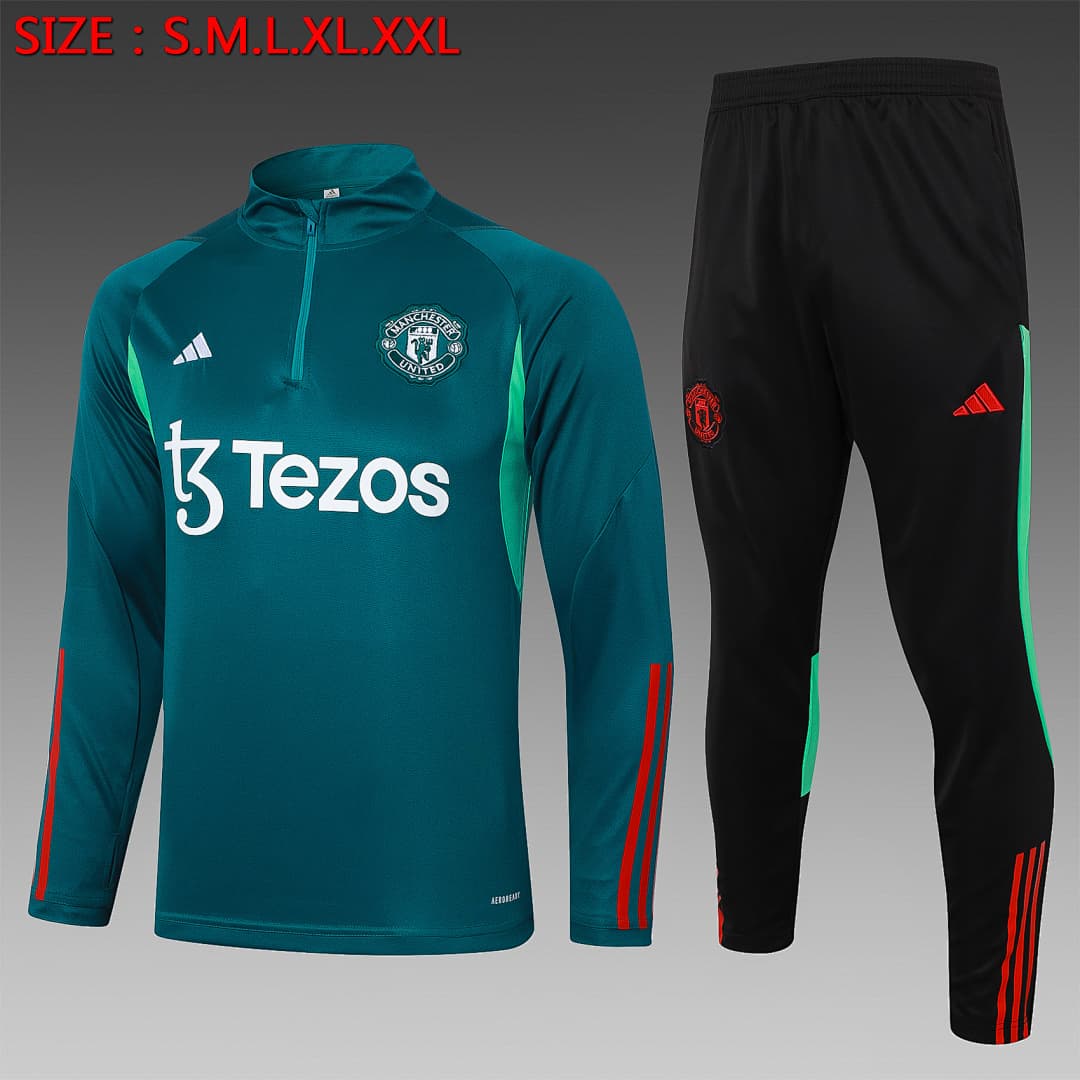 Fato de Treino Manchester United Manga Longa 2026/27 — Verde Escuro