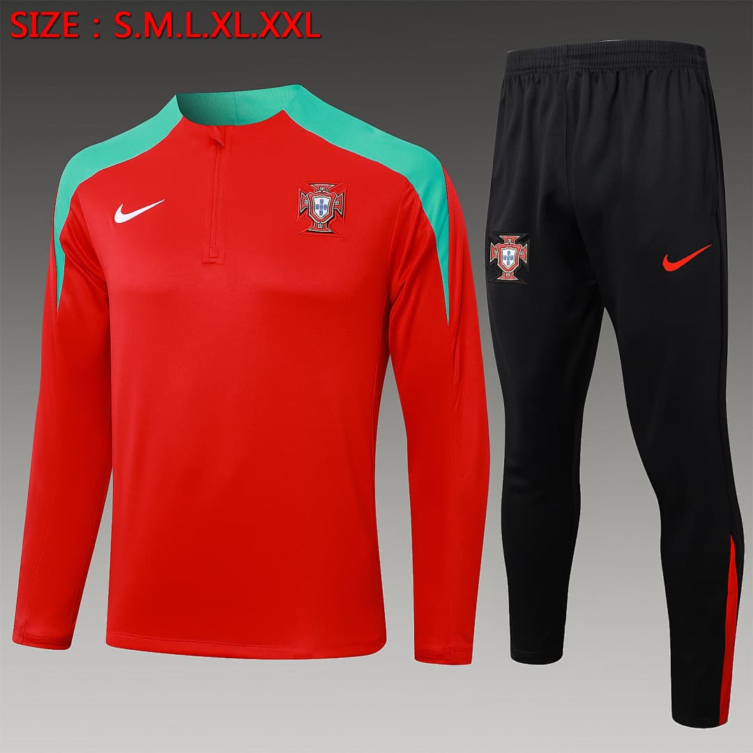 Fato de Treino Seleção de Portugal Manga Longa 2026/27 — Vermelho