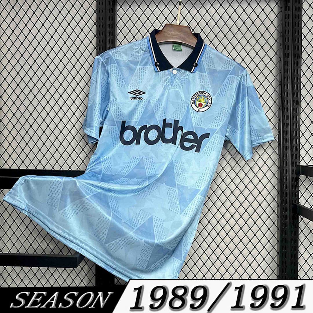 Camisola Retrô Manchester City 1989/91