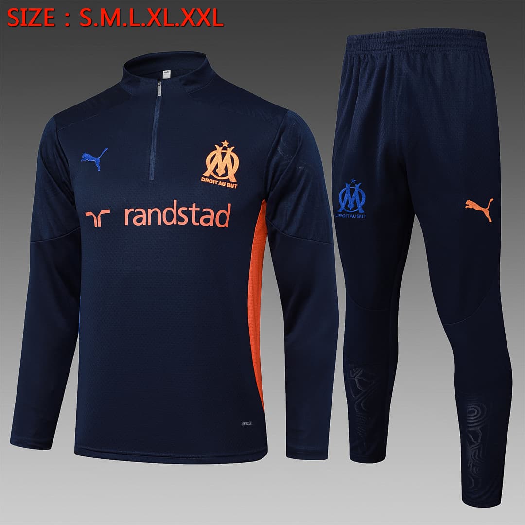 Fato de Treino Marseille Manga Longa 2026/27 — Azul Royal