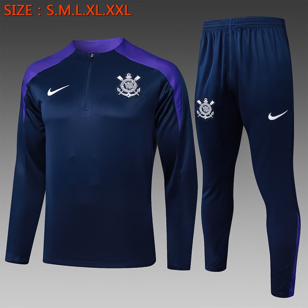 Fato de Treino Corinthians Manga Longa 2026/27 — Azul Royal