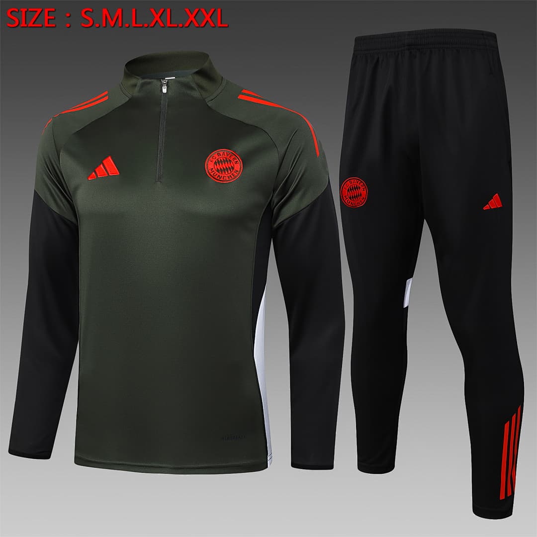 Fato de Treino Bayern Munich Manga Longa 2026/27 — Verde Escuro