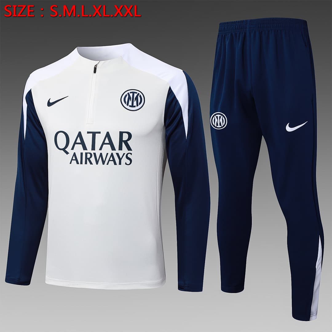 Fato de Treino Inter Milan Manga Longa 2026/27 — Bege Branco