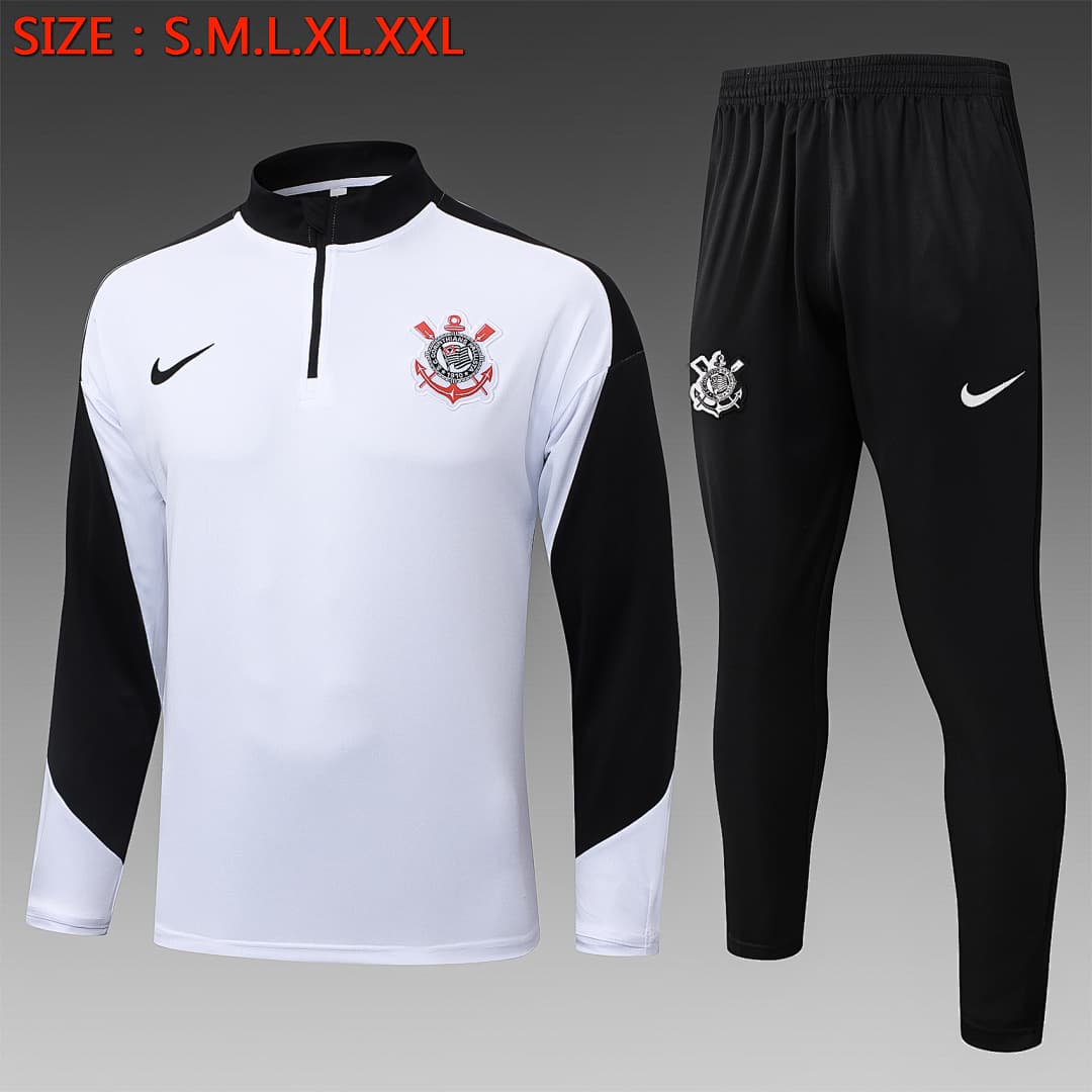 Fato de Treino Corinthians Manga Longa 2026/27 — Branco
