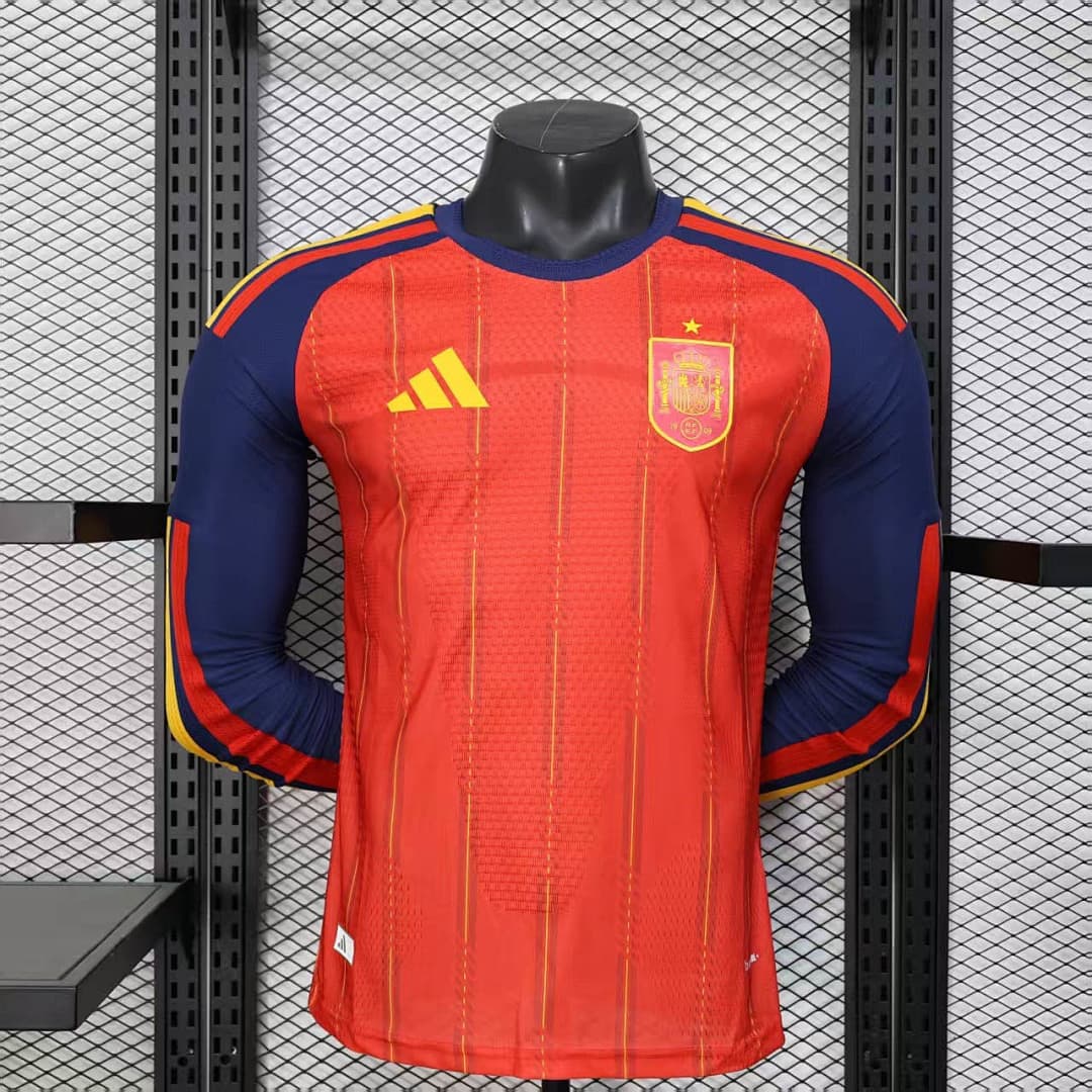 Camisola Manga Longa Seleção da Espanha Home 2026/27 — Versão Jogador