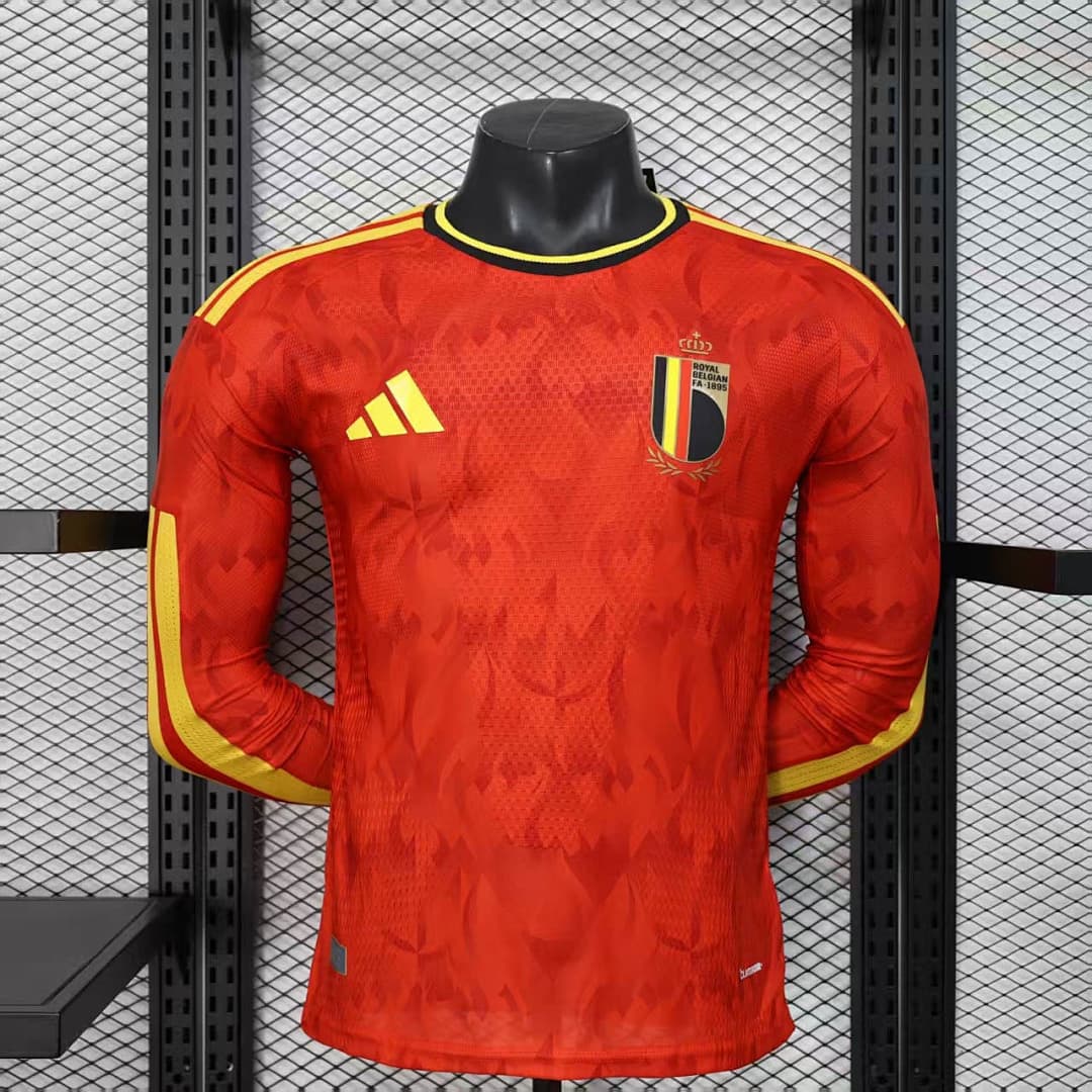 Camisola Manga Longa Seleção da Bélgica Home 2026/27 — Versão Jogador