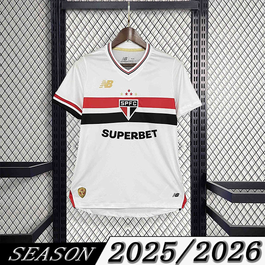 Camisola São Paulo Feminina Home 2025/26 1