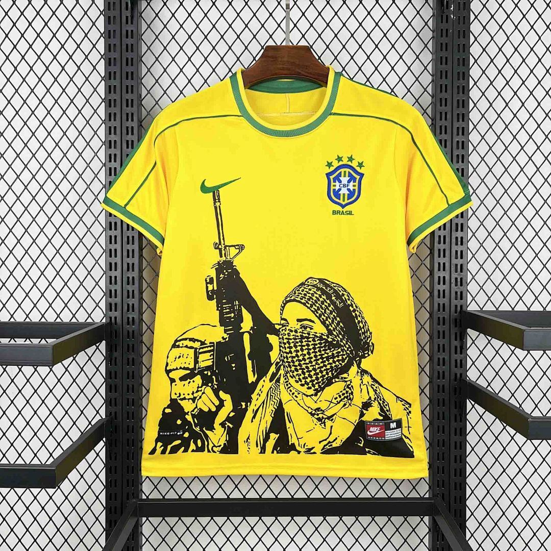 Camisola Retrô Seleção do Brasil 1998 2