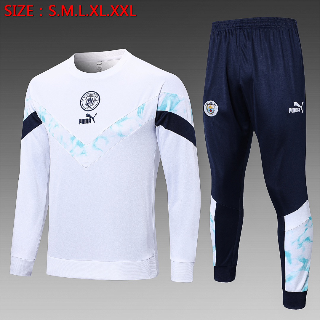 Fato de Treino Manchester City Manga Longa 2026/27 — Branco 1