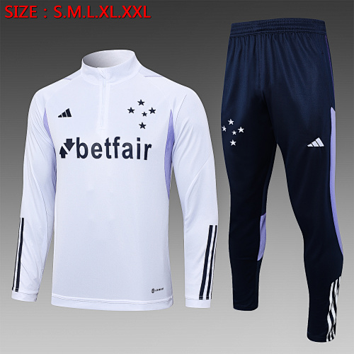 Fato de Treino Cruzeiro Manga Longa 2026/27 — Branco 1