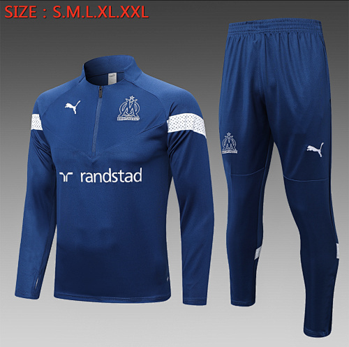 Fato de Treino Marseille Manga Longa 2026/27 — Azul Colorido 1