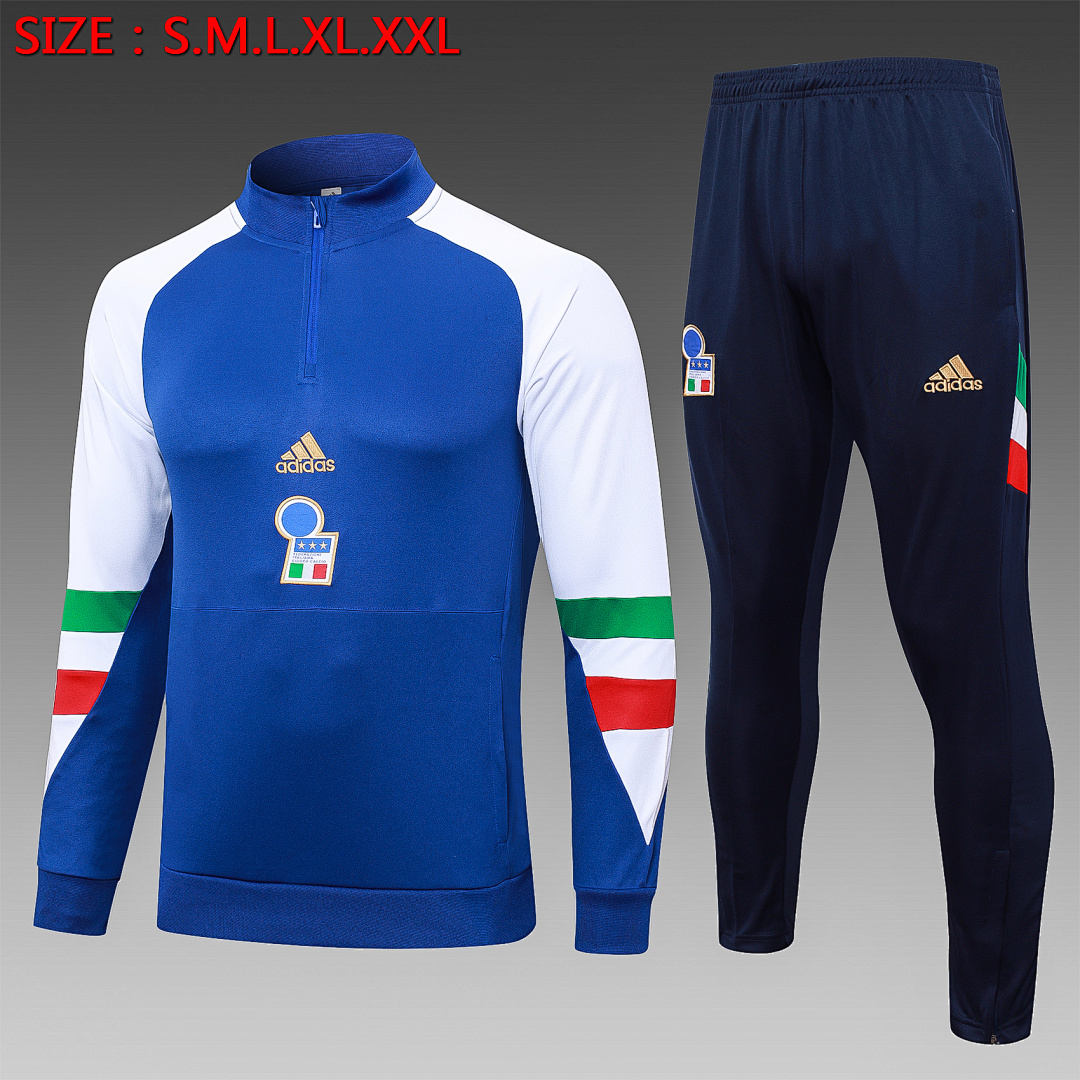 Fato de Treino Seleção da Itália Manga Longa 2026/27 — Azul Colorido 1