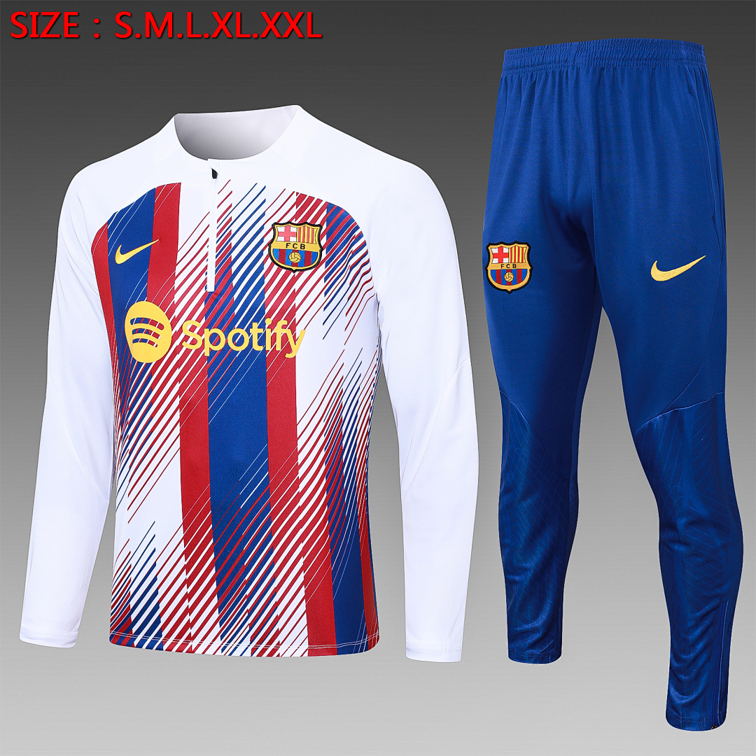 Fato de Treino Barcelona Manga Longa 2026/27 — Branco 1