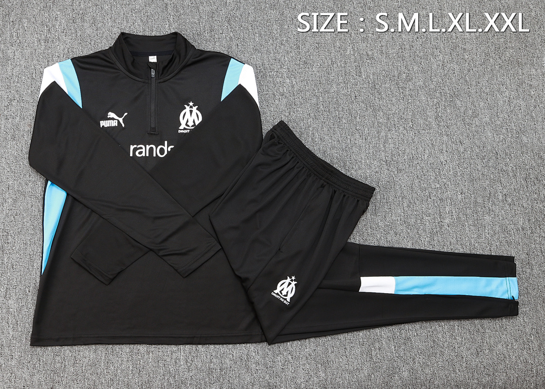 Fato de Treino Marseille Manga Longa 2026/27 — Preto 2