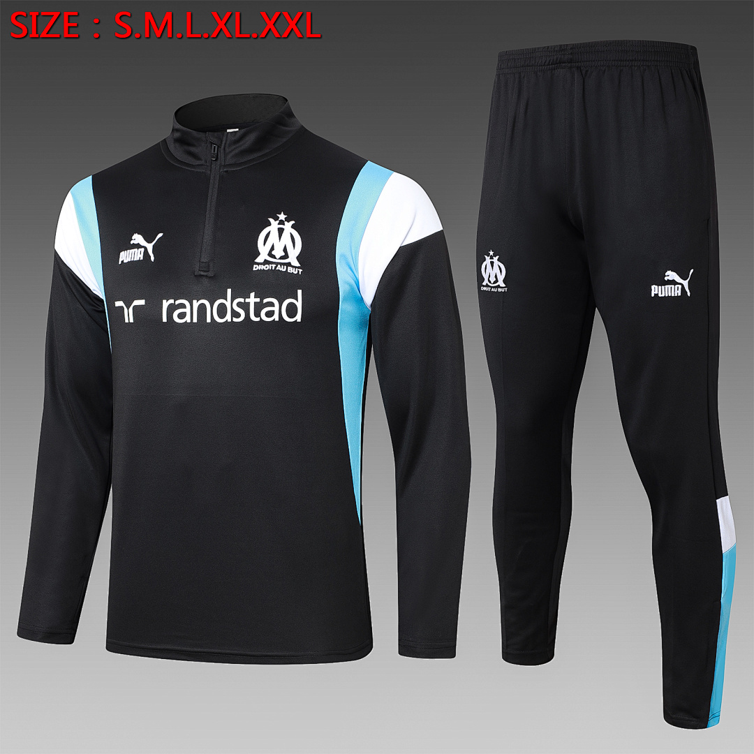 Fato de Treino Marseille Manga Longa 2026/27 — Preto 1