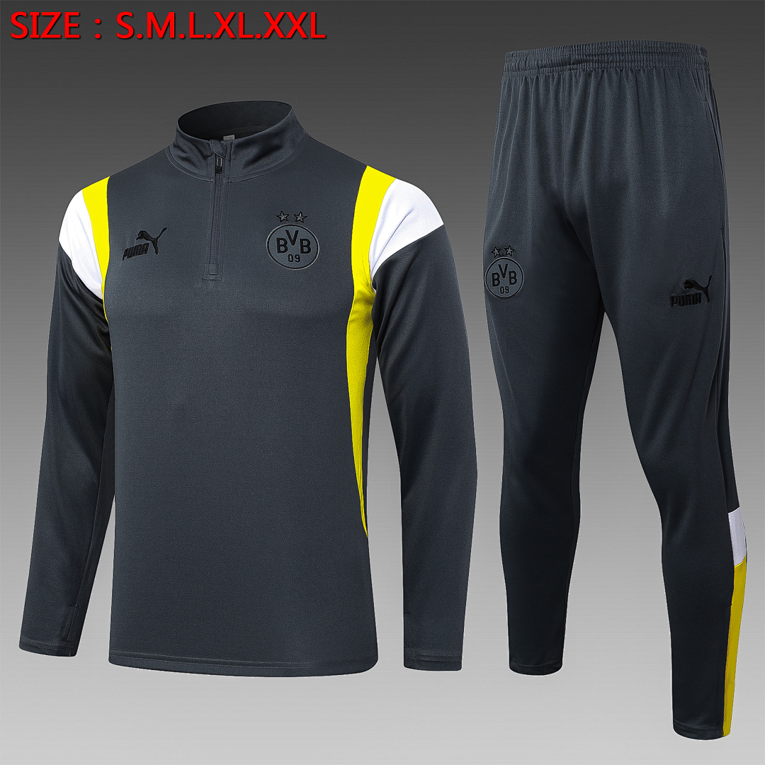 Fato de Treino Borussia Dortmund Manga Longa 2026/27 — Cinza 1