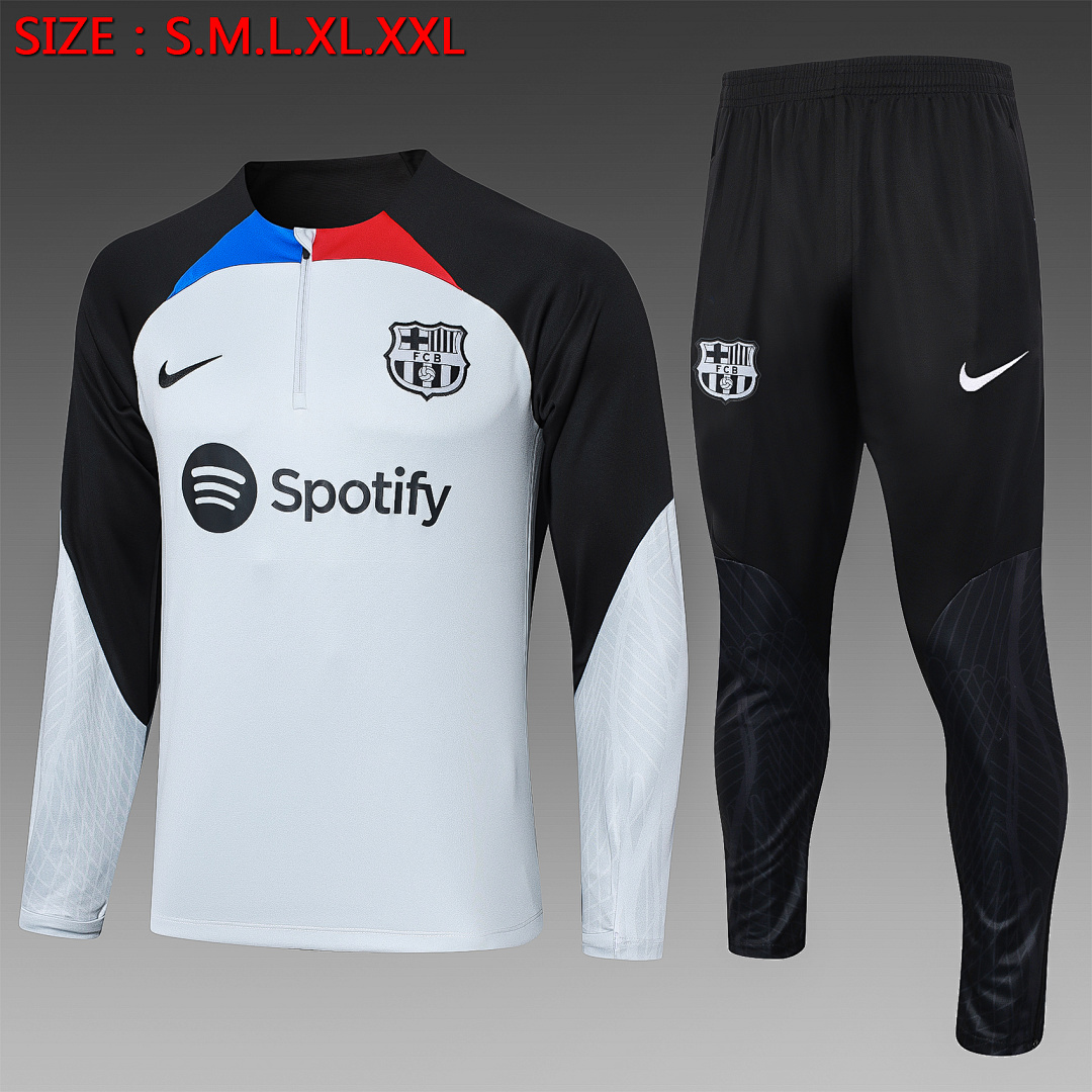 Fato de Treino Barcelona Manga Longa 2026/27 — Cinza Claro 1