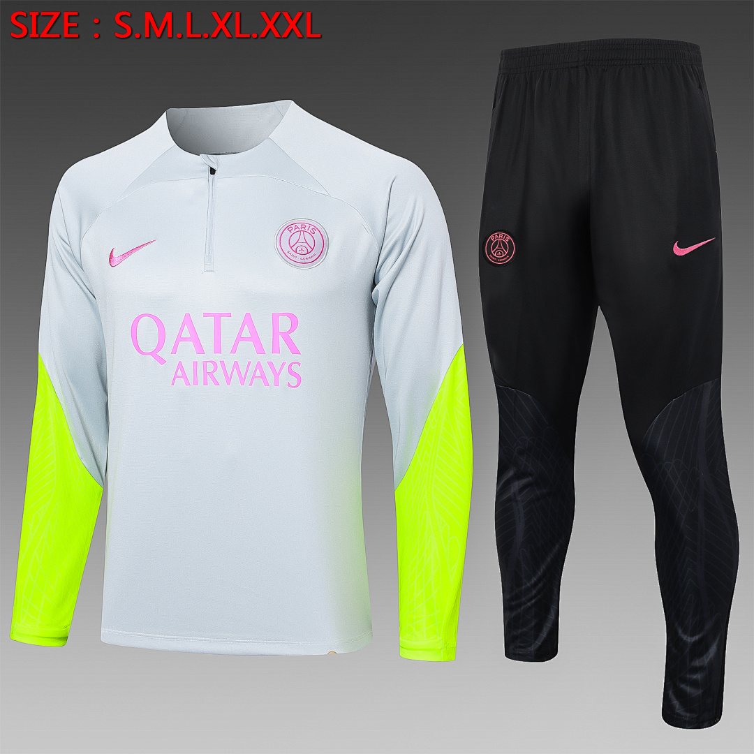 Fato de Treino PSG Manga Longa 2026/27 — Cinza Claro 1