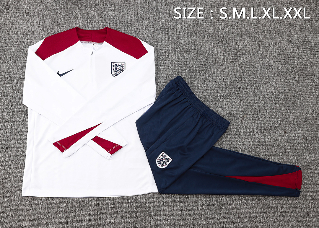 Fato de Treino Seleção da Inglaterra Manga Longa 2026/27 — Branco 2