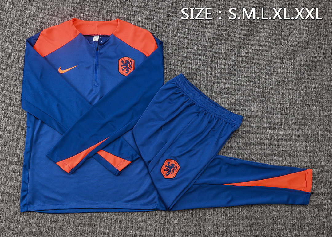Fato de Treino Seleção da Holanda Manga Longa 2026/27 — Azul Colorido 2