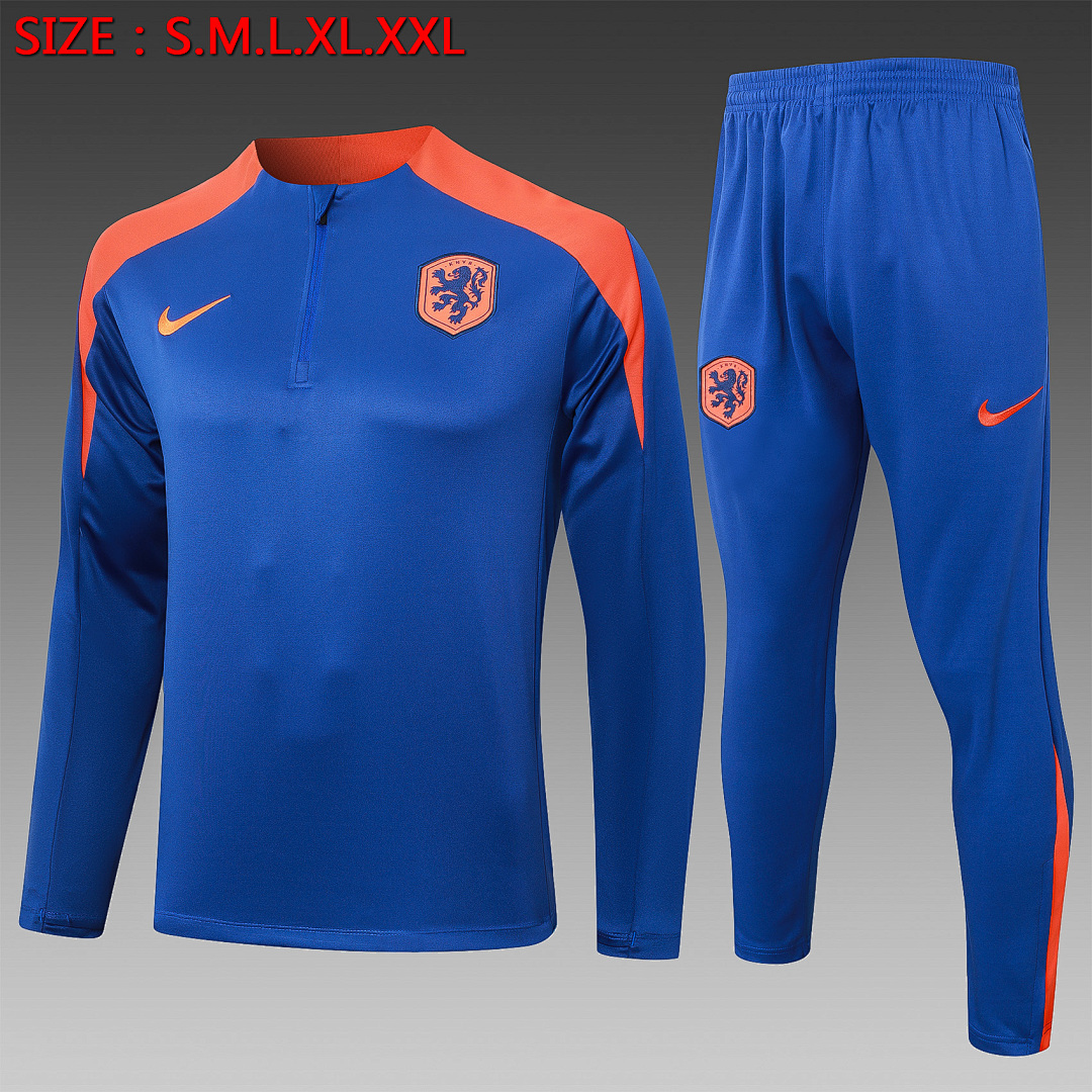 Fato de Treino Seleção da Holanda Manga Longa 2026/27 — Azul Colorido 1